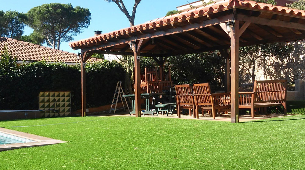 Pérgola de fusta jardí - Pérgola de madera jardín